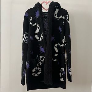 Beetlejuice Hooded Sherpa Cardigan